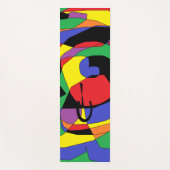 Tapis de Yoga à Motif Abstrait Coloré (Devant)