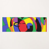 Tapis de Yoga à Motif Abstrait Coloré (Devant (Horizontal))