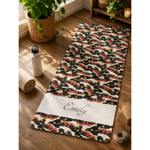 Tapis de Yoga à Motif de Papillon de Nuit Floral