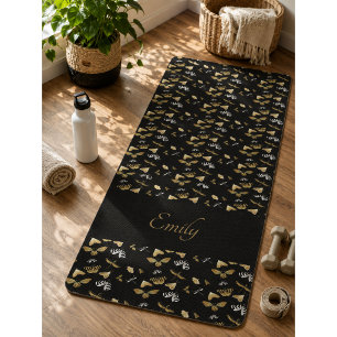 Tapis de Yoga à Motif de Papillon de Nuit Floral