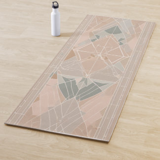 Tapis de Yoga à Motif Géométrique Abstrait Fragmen
