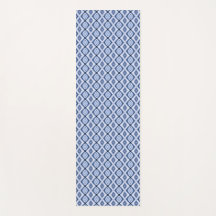 Tapis de yoga à motif harmonieux Blue Diamonds