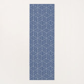 Tapis de Yoga à Motif Hexagone Bleu (Dos)
