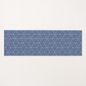 Tapis de Yoga à Motif Hexagone Bleu (Devant (Horizontal))