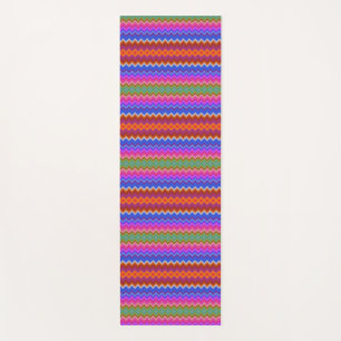 Tapis de yoga à motif zigzag coloré