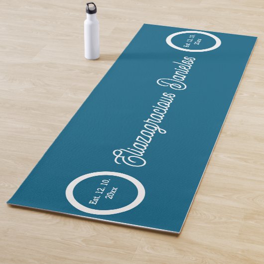 Tapis de yoga à script personnalisé avec nom pour (En situation)