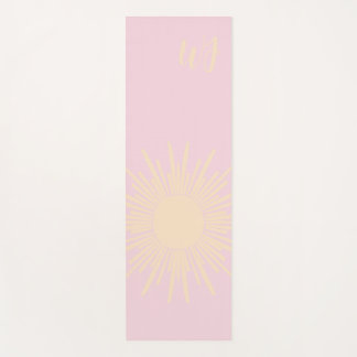 Tapis de yoga à soleil initial personnalisé
