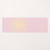Tapis de yoga à soleil initial personnalisé (Devant (Horizontal))