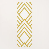 Tapis De Yoga Abstract geometrical, white and gold (Dos)