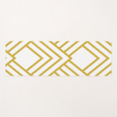 Tapis De Yoga Abstract geometrical, white and gold (Devant (Horizontal))