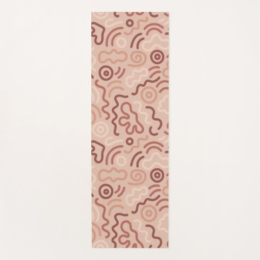 Tapis De Yoga Abstract Party Doodle Pattern (Devant)