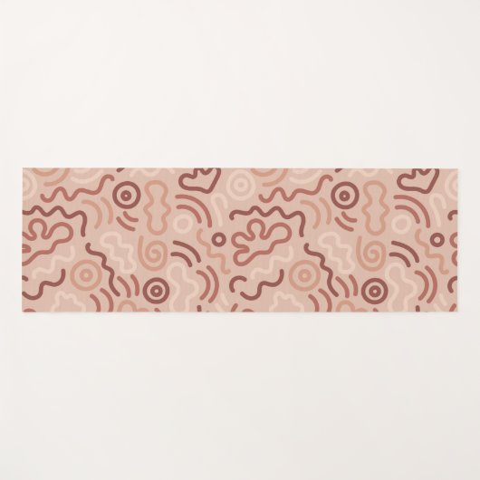 Tapis De Yoga Abstract Party Doodle Pattern (Devant (Horizontal))