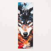 Tapis De Yoga Abstract Wild Spirit Wolf (Devant)