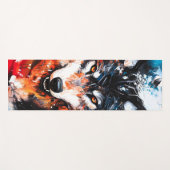 Tapis De Yoga Abstract Wild Spirit Wolf (Devant (Horizontal))