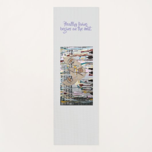 Tapis de yoga abstrait (Devant)