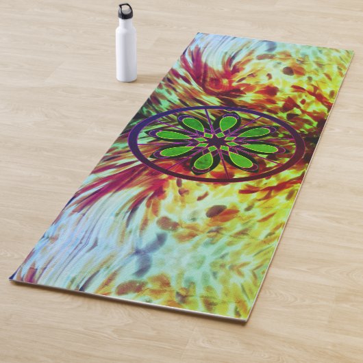 Tapis de yoga abstrait Artsy (En situation)