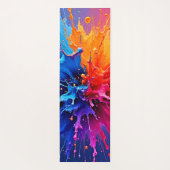 Tapis De Yoga Abstrait de projection de peinture dynamique (Dos)
