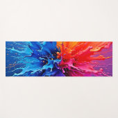 Tapis De Yoga Abstrait de projection de peinture dynamique (Devant (Horizontal))