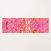 Tapis De Yoga Abstrait de rotation rose/or (Dos (Horizontal))