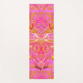 Tapis De Yoga Abstrait de rotation rose/or (Devant)