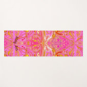 Tapis De Yoga Abstrait de rotation rose/or (Devant (Horizontal))
