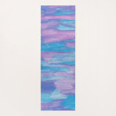 Tapis De Yoga Abstrait de spirale violette et bleue (Dos)