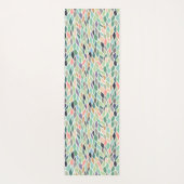 Tapis De Yoga Abstrait Greens Motif Yoga Exercice Plancher Mat (Dos)
