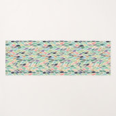 Tapis De Yoga Abstrait Greens Motif Yoga Exercice Plancher Mat (Devant (Horizontal))