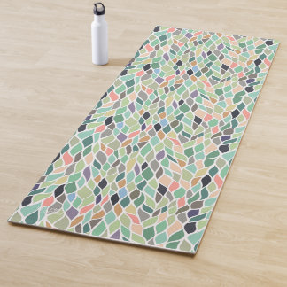 Tapis De Yoga Abstrait Greens Motif Yoga Exercice Plancher Mat