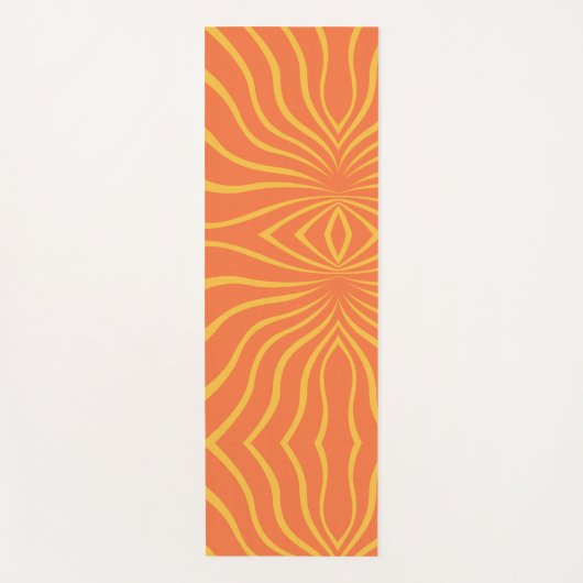 Tapis De Yoga Abstrait Jaune Et Orange (Devant)