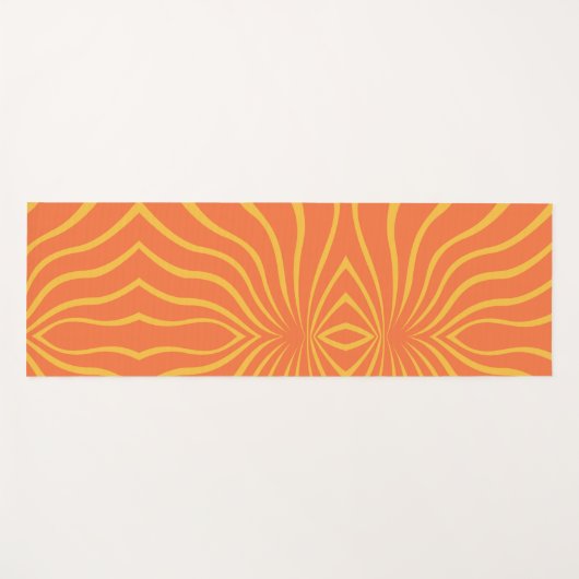 Tapis De Yoga Abstrait Jaune Et Orange (Devant (Horizontal))
