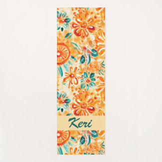 Tapis De Yoga Abstrait Motif Sunny Orange Douche rideau