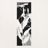 Tapis De Yoga Abstrait noir blanc gris (Dos)