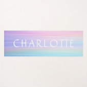 Tapis De Yoga Abstrait Pastel Motif Nom personnalisé (Devant (Horizontal))