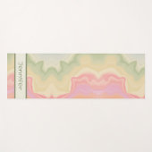 Tapis De Yoga Abstrait Rainbow Pretty Pastel Moderne (Devant (Horizontal))