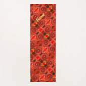 Tapis De Yoga Abstrait Red Yellow Swirls Conception personnalisé (Devant)