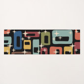 Tapis De Yoga Abstrait Rétro Moderne du Milieu du Siècle (Dos (Horizontal))