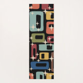 Tapis De Yoga Abstrait Rétro Moderne du Milieu du Siècle (Dos)
