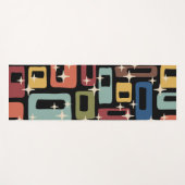 Tapis De Yoga Abstrait Rétro Moderne du Milieu du Siècle (Devant (Horizontal))