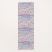 Tapis De Yoga 🌸 Abstrait Rose et Violet (Devant)