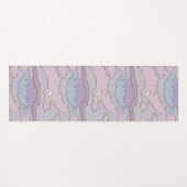 Tapis De Yoga 🌸 Abstrait Rose et Violet (Devant (Horizontal))