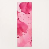 Tapis De Yoga Abstrait Rose sur Rose (Devant)