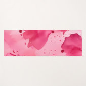 Tapis De Yoga Abstrait Rose sur Rose (Devant (Horizontal))
