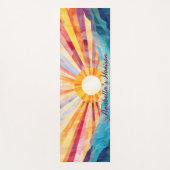 Tapis De Yoga Abstrait Soleil Et Horizon Mer Yoga Mat (Devant)