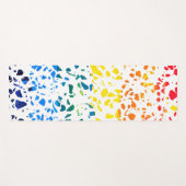 Tapis De Yoga Abstrait Terrazzo Mosaic coloré Rainbow Motif (Devant (Horizontal))