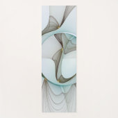 Tapis De Yoga Abstrait Turquoise Brown Gold Elegance (Devant)