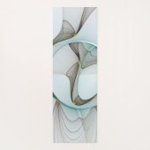 Tapis De Yoga Abstrait Turquoise Brown Gold Elegance (Dos)