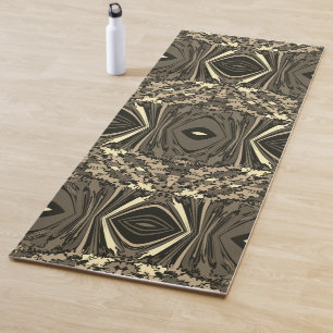 Tapis De Yoga Abstrait Twirl Pinched Half Brick / Sepia