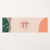 Tapis De Yoga Abstrait vert Brown Boho Yoga Mat (Devant (Horizontal))