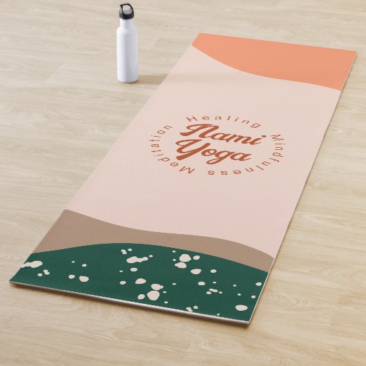 Tapis De Yoga Abstrait vert Brown Boho Yoga Mat (En situation)